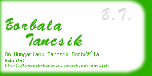 borbala tancsik business card